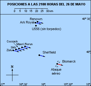 mapa Bismarck 26 de mayo.
